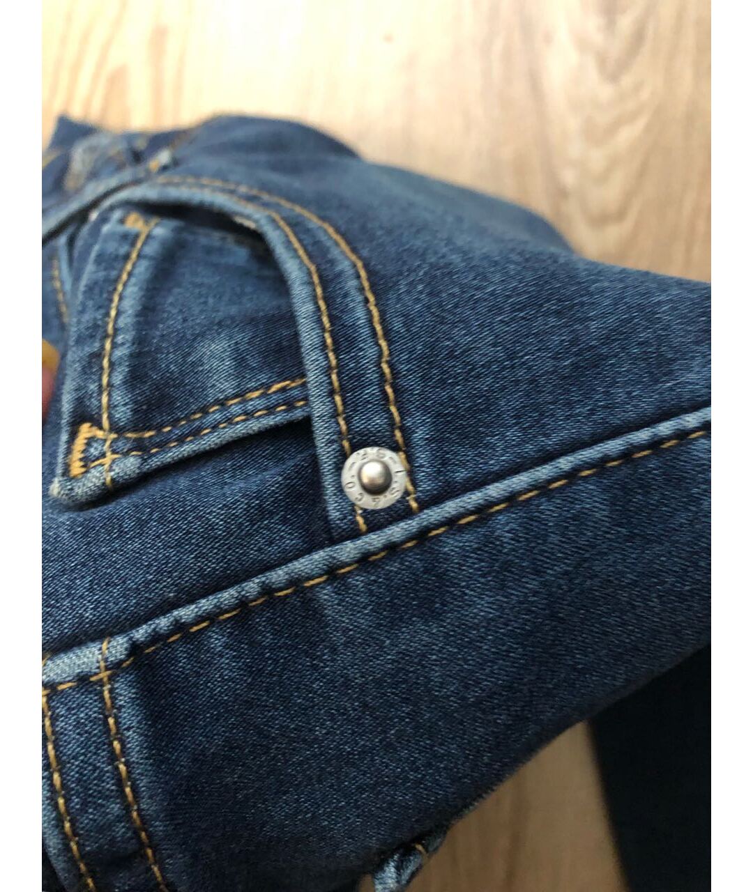 LEVI'S Синие хлопко-эластановые джинсы слим, фото 8