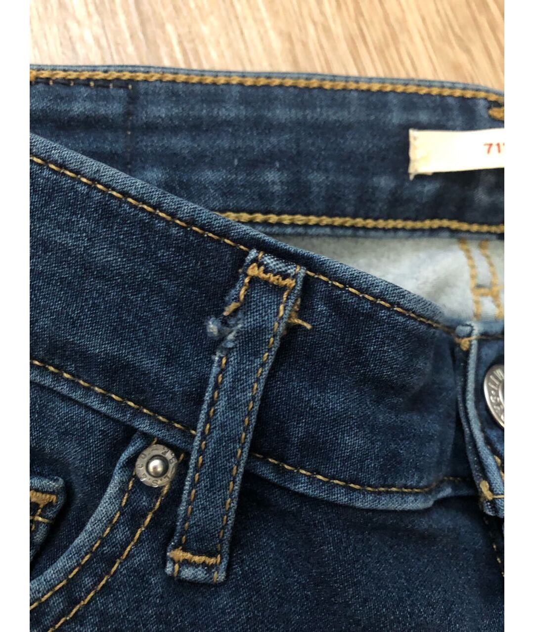 LEVI'S Синие хлопко-эластановые джинсы слим, фото 3