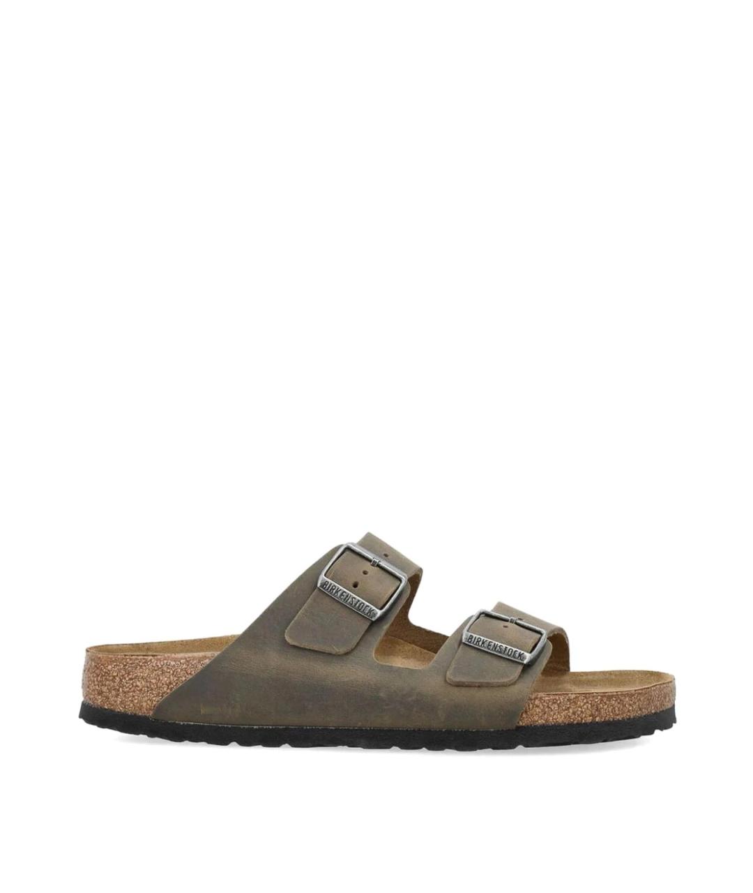 BIRKENSTOCK Зеленые кожаные сандалии, фото 1