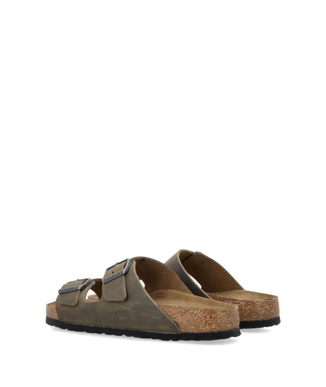 BIRKENSTOCK Зеленые кожаные сандалии, фото 3