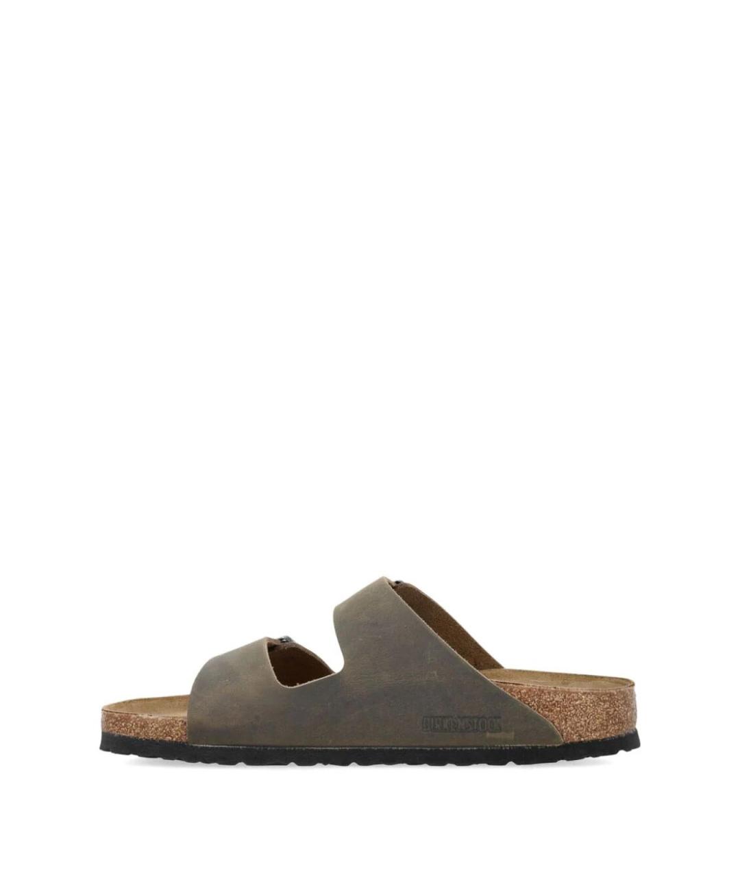 BIRKENSTOCK Зеленые кожаные сандалии, фото 2