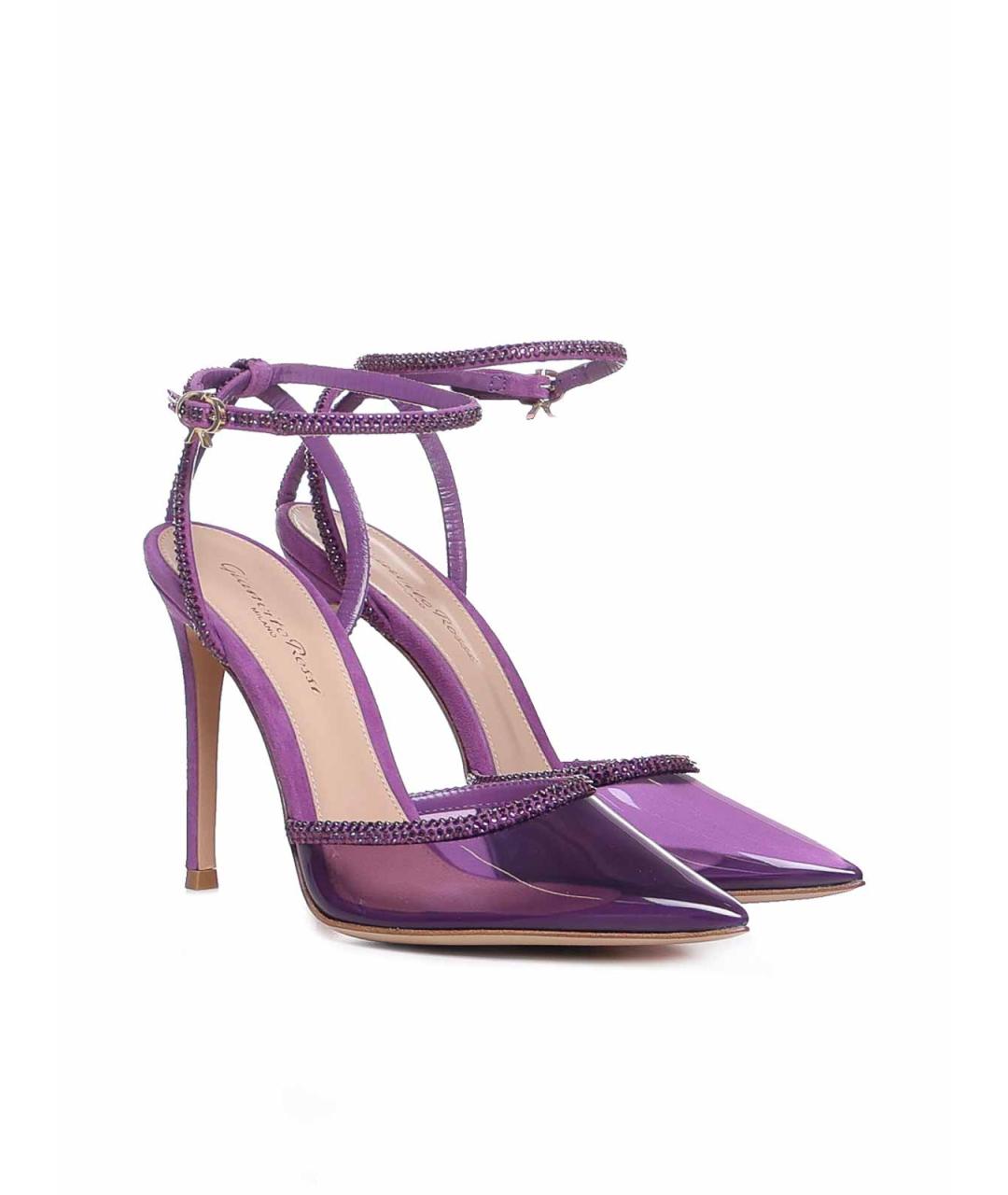 GIANVITO ROSSI Фиолетовые замшевые туфли, фото 3
