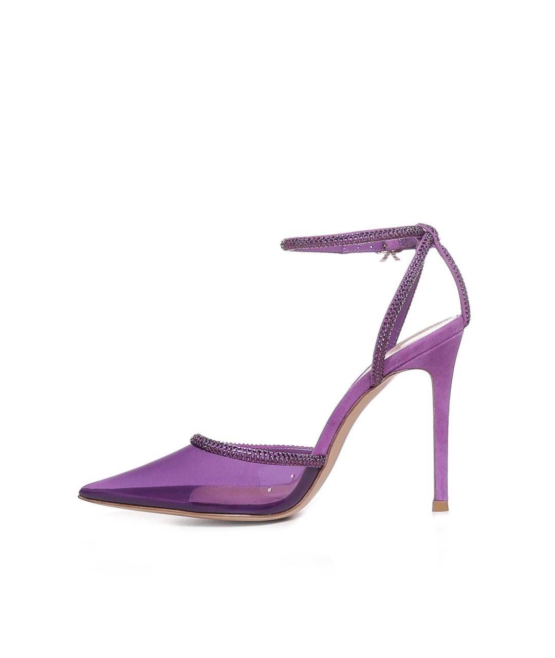 GIANVITO ROSSI Фиолетовые замшевые туфли, фото 4