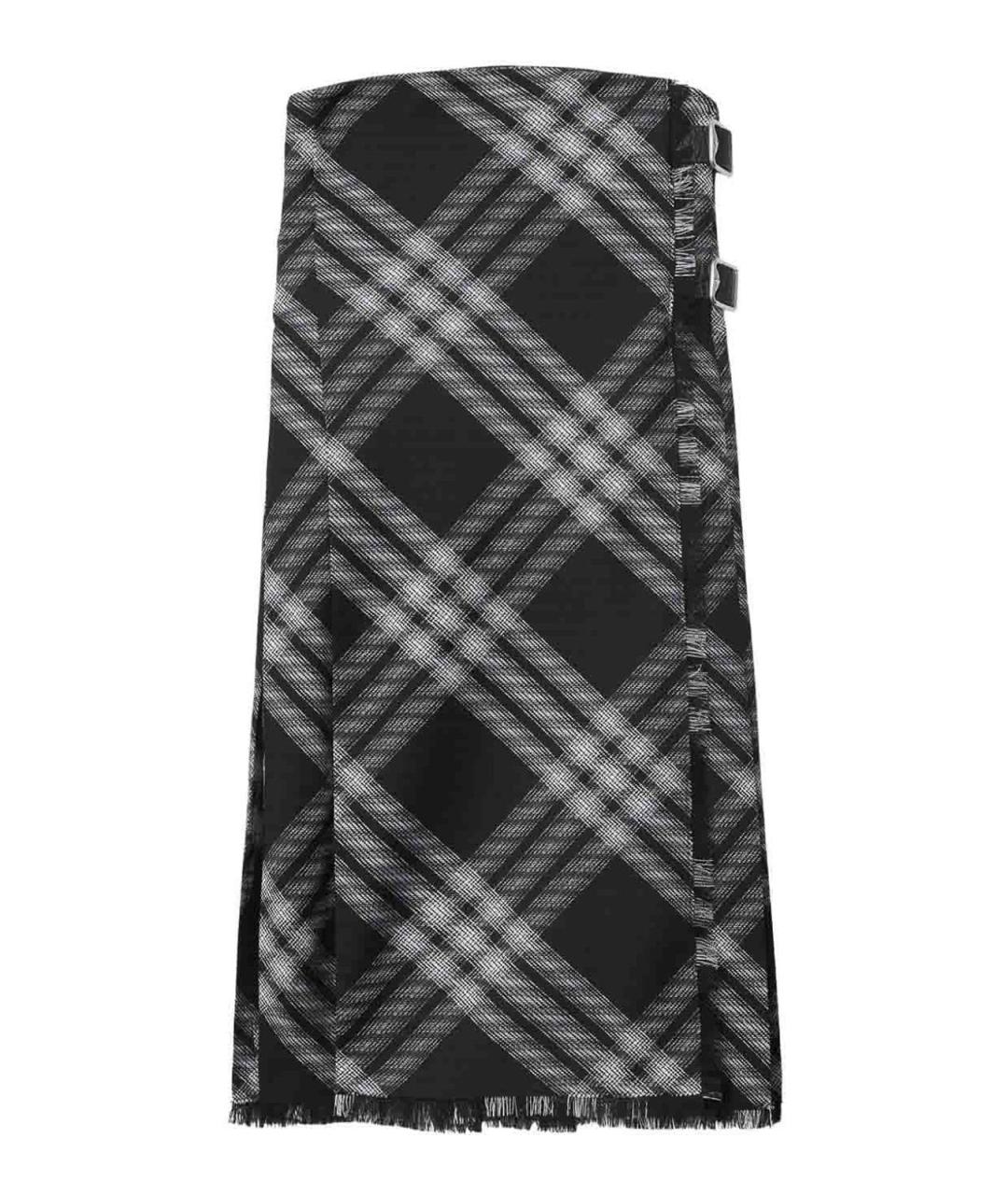 BURBERRY Черное шерстяное повседневное платье, фото 1