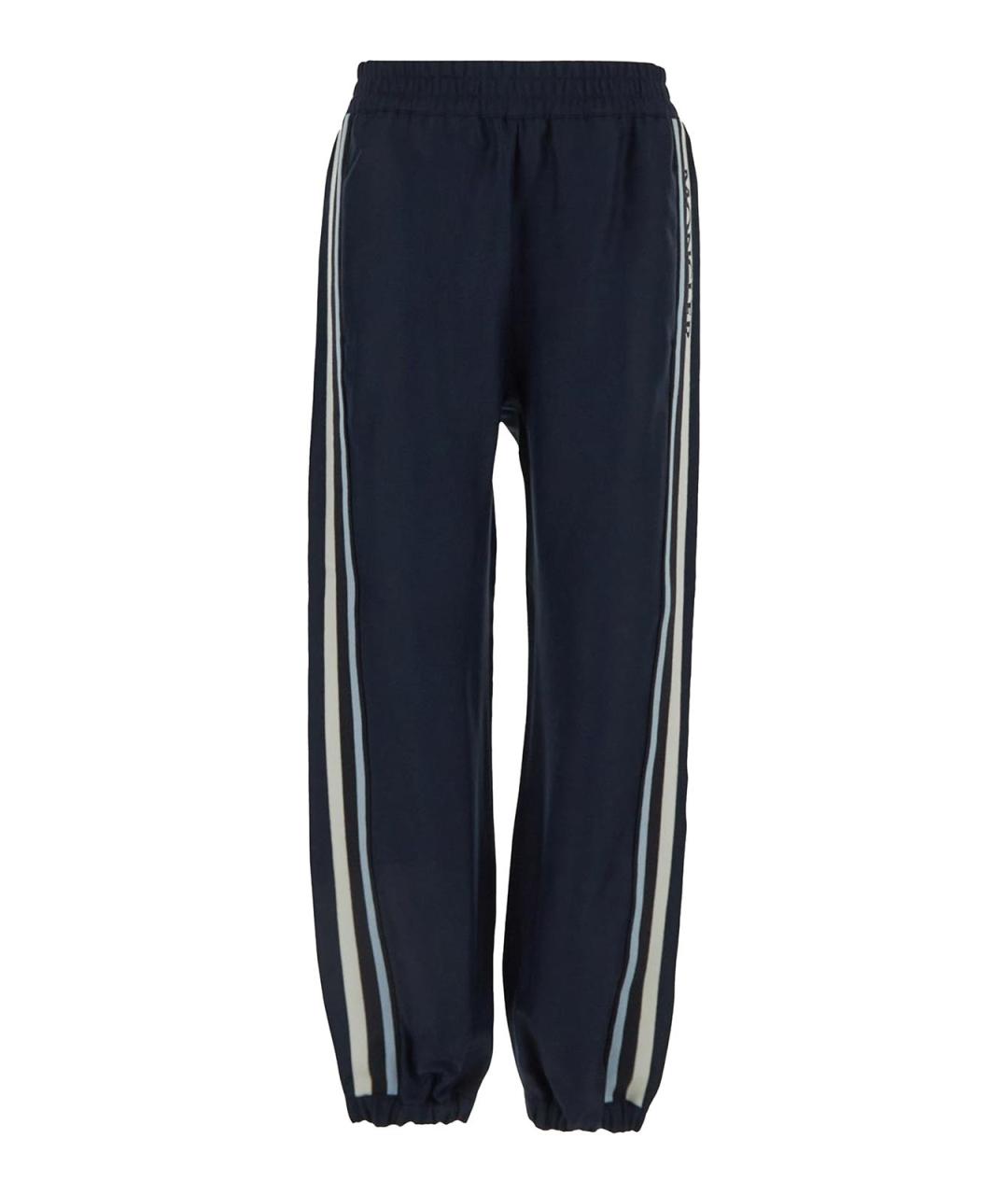 MONCLER Черные полиэстеровые прямые брюки, фото 1