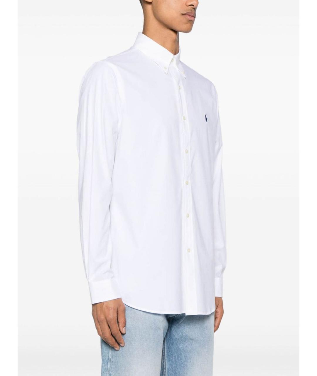 POLO RALPH LAUREN Белая хлопковая классическая рубашка, фото 4