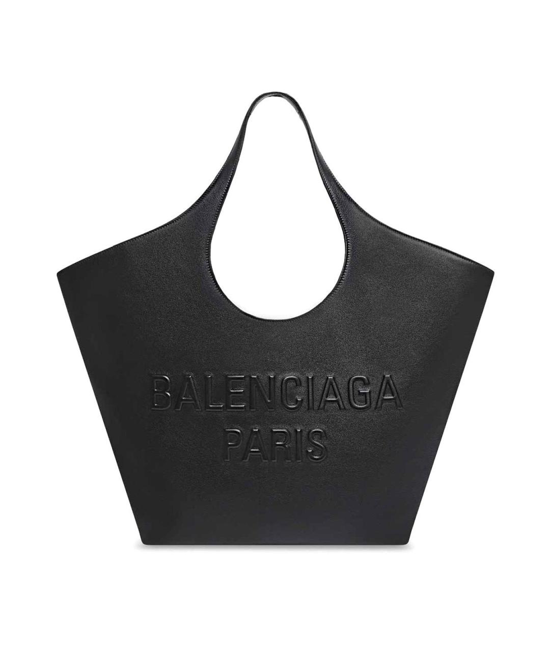 BALENCIAGA Черная кожаная сумка тоут, фото 1