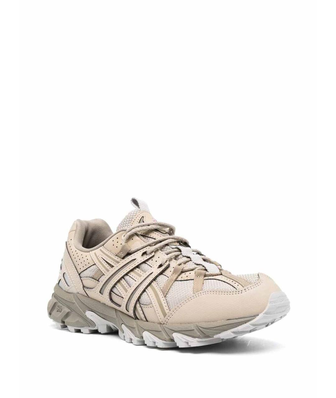 ASICS Серые кожаные кроссовки, фото 3