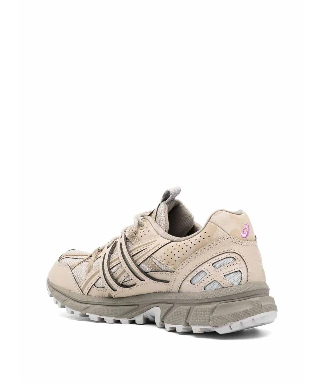 ASICS Серые кожаные кроссовки, фото 4