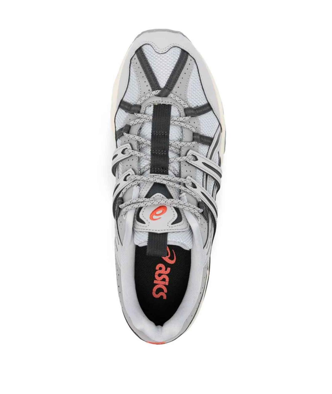 ASICS Серые кожаные кроссовки, фото 4