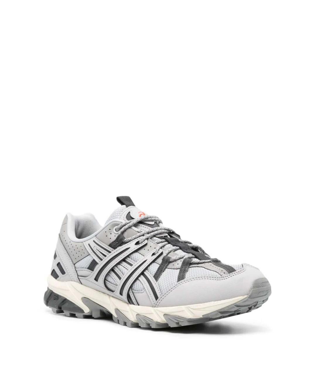 ASICS Серые кожаные кроссовки, фото 3
