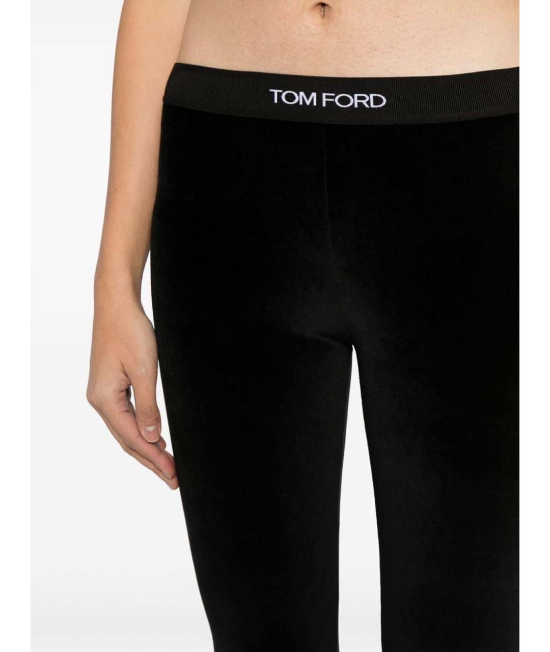 TOM FORD Черные полиэстеровые леггинсы и велосипедки, фото 5