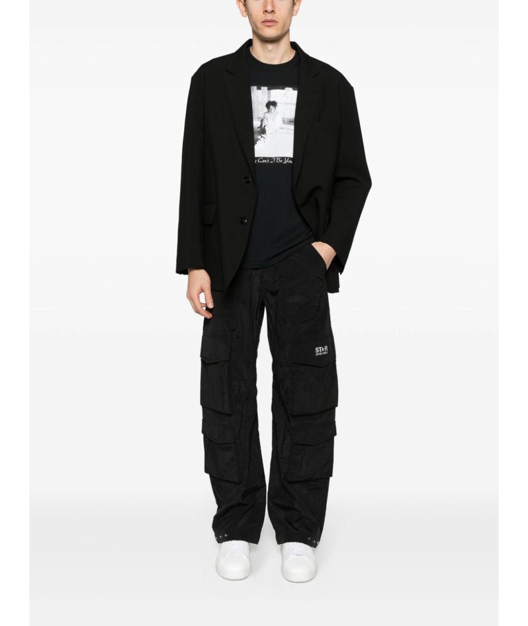 GOLDEN GOOSE Черные полиамидовые повседневные брюки, фото 2