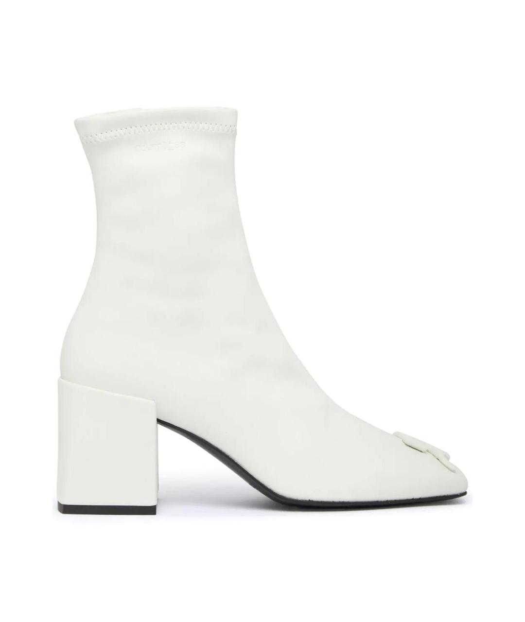 COURREGES Белые кожаные ботильоны, фото 1
