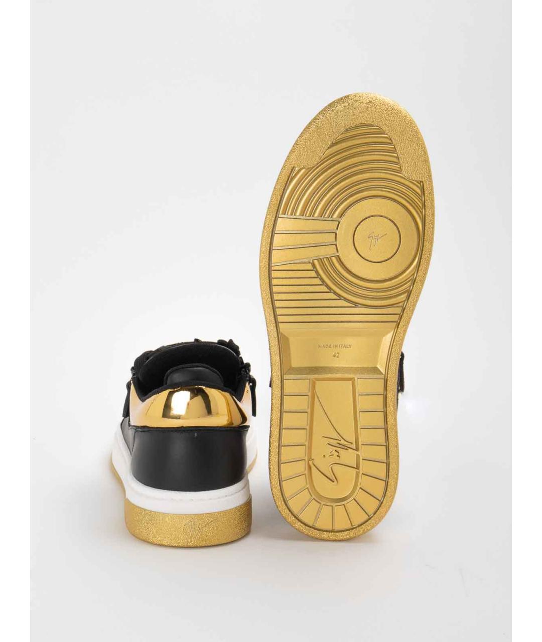 GIUSEPPE ZANOTTI DESIGN Черные резиновые низкие кроссовки / кеды, фото 4