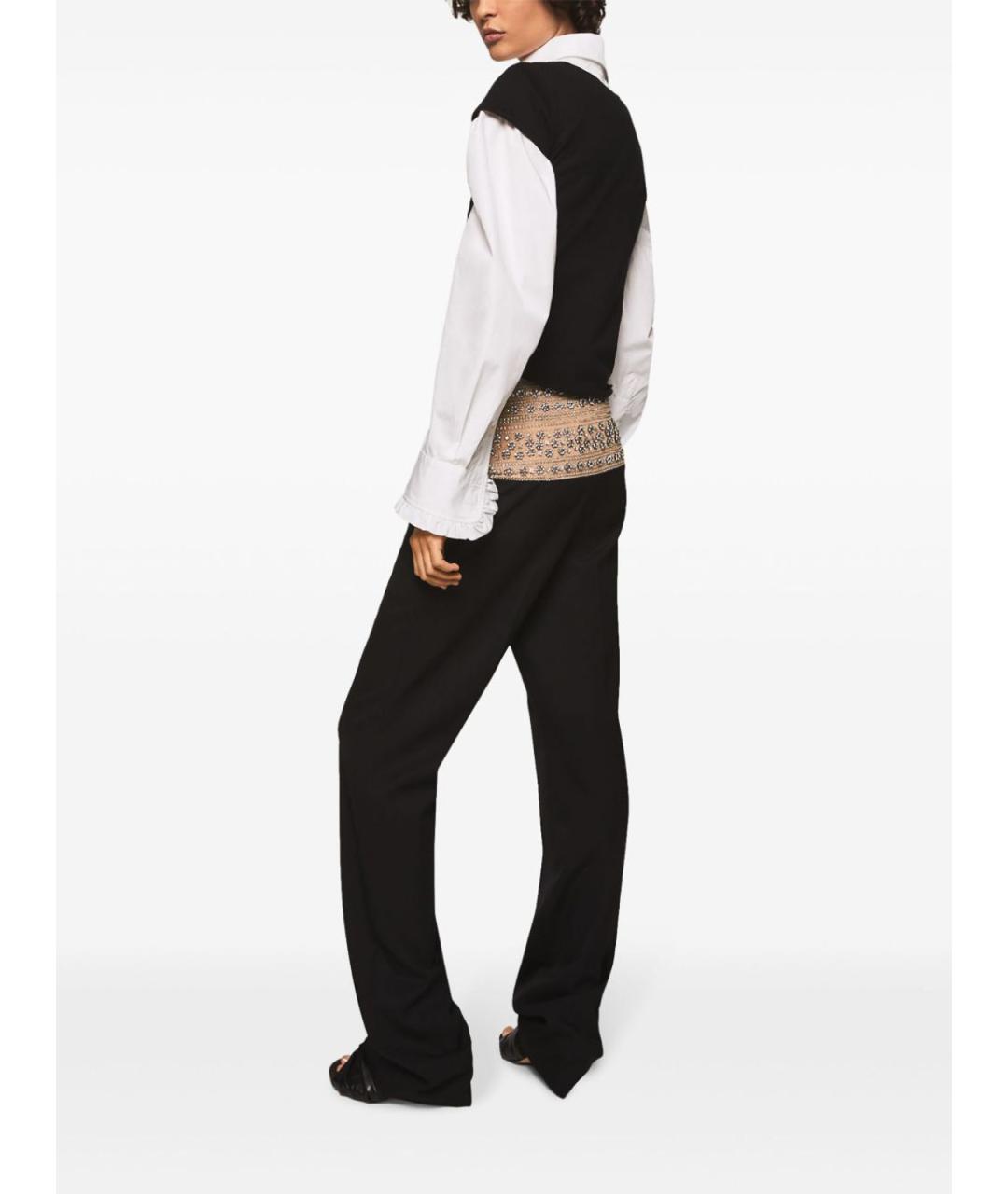 STELLA MCCARTNEY Черные шерстяные брюки широкие, фото 3