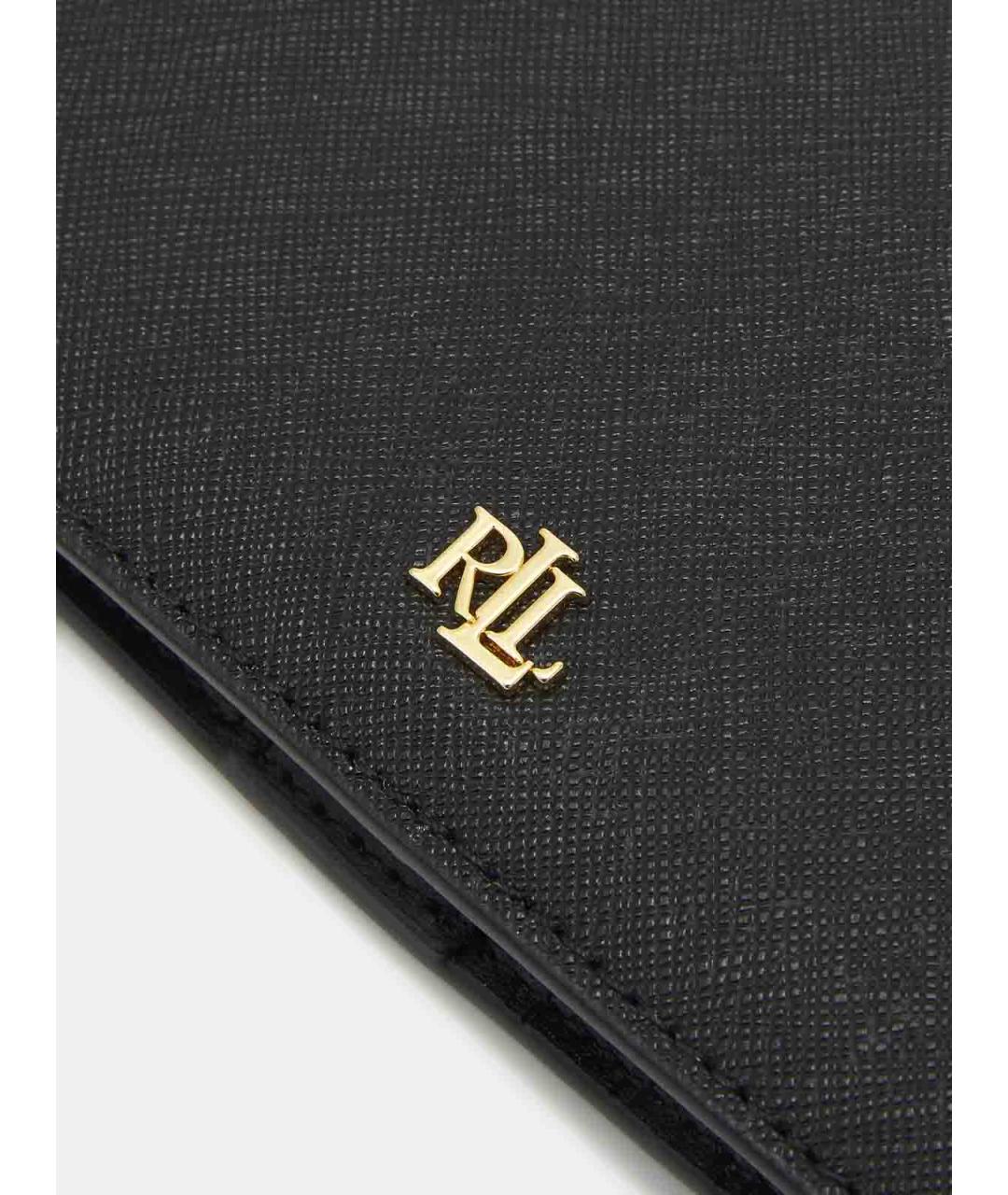 RALPH LAUREN Черный кожаный кошелек, фото 4