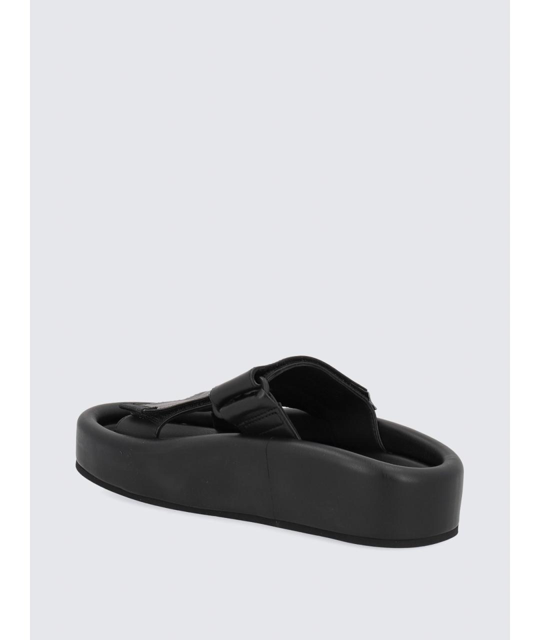 MM6 MAISON MARGIELA Черные кожаные сандалии, фото 3