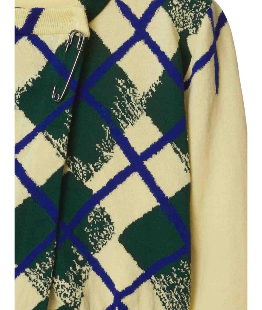 BURBERRY Желтый хлопковый джемпер / свитер, фото 4