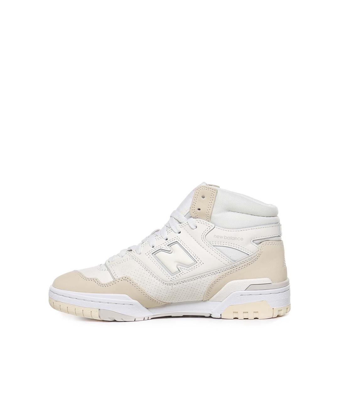 NEW BALANCE Бежевые кожаные высокие кроссовки / кеды, фото 4