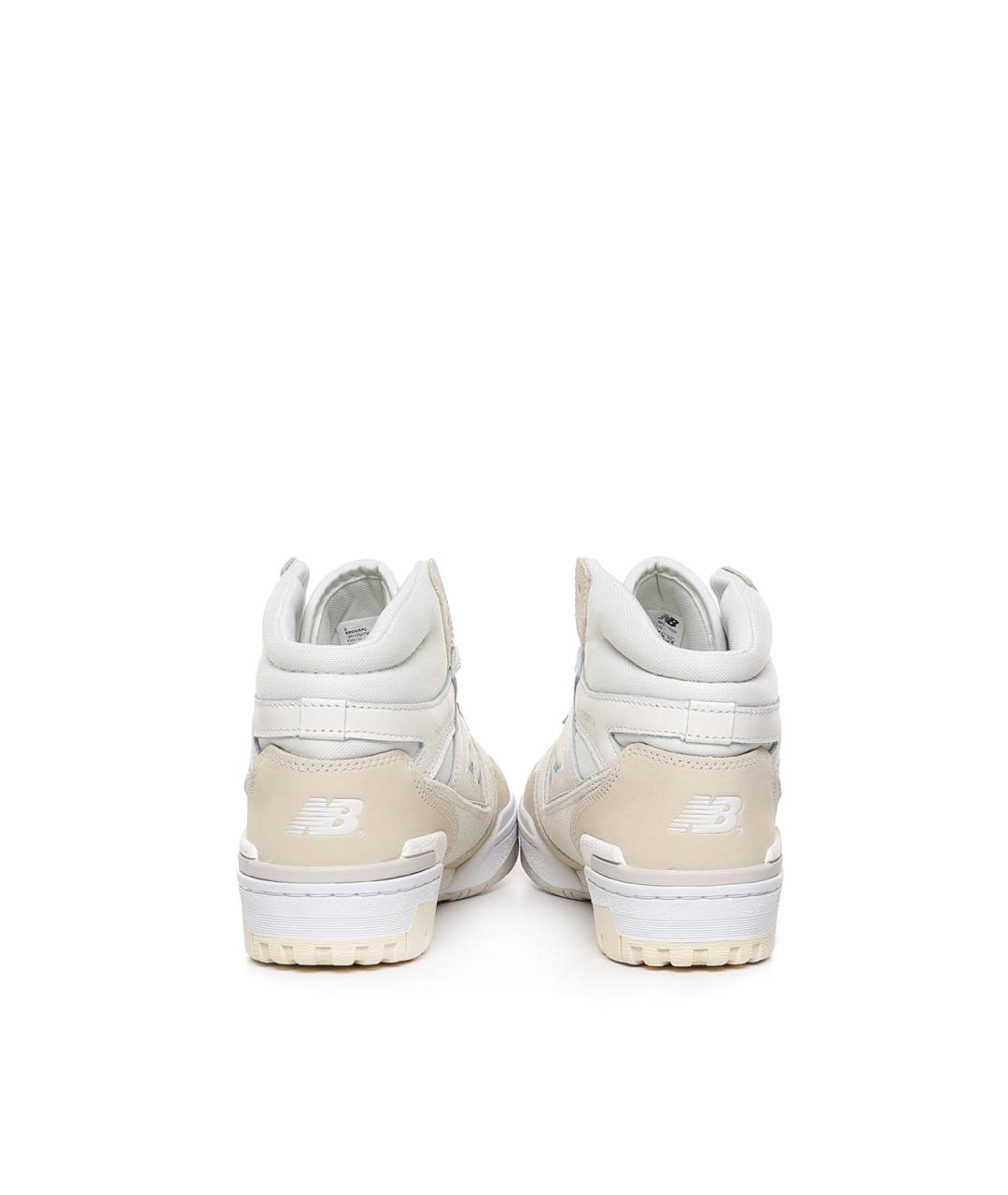 NEW BALANCE Бежевые кожаные высокие кроссовки / кеды, фото 2