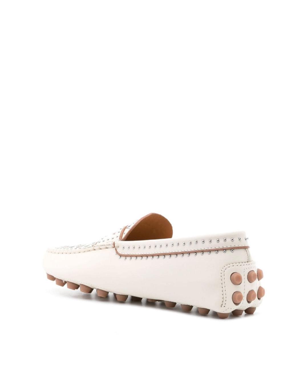 TOD'S Бежевые кожаные лоферы, фото 3