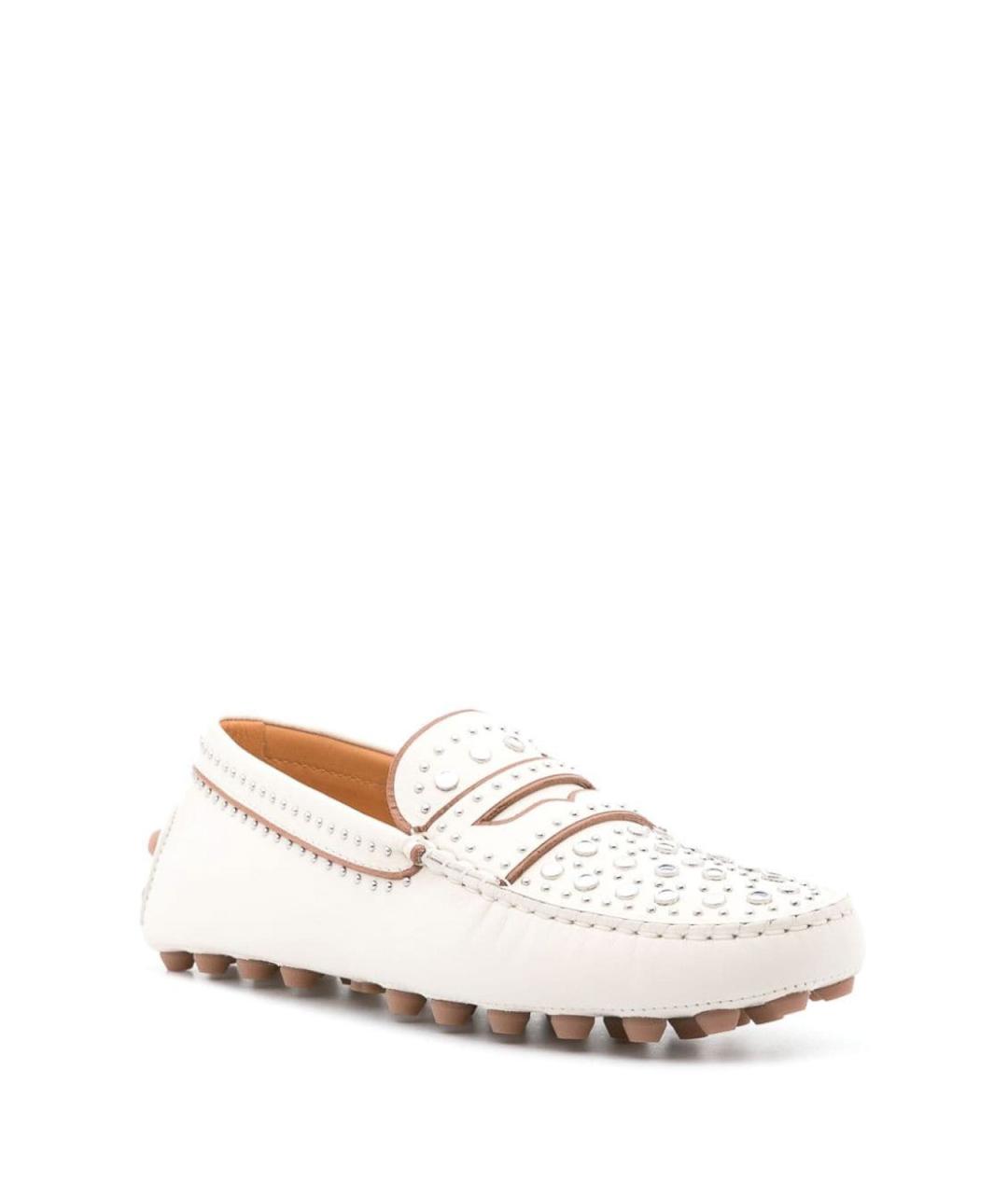 TOD'S Бежевые кожаные лоферы, фото 2