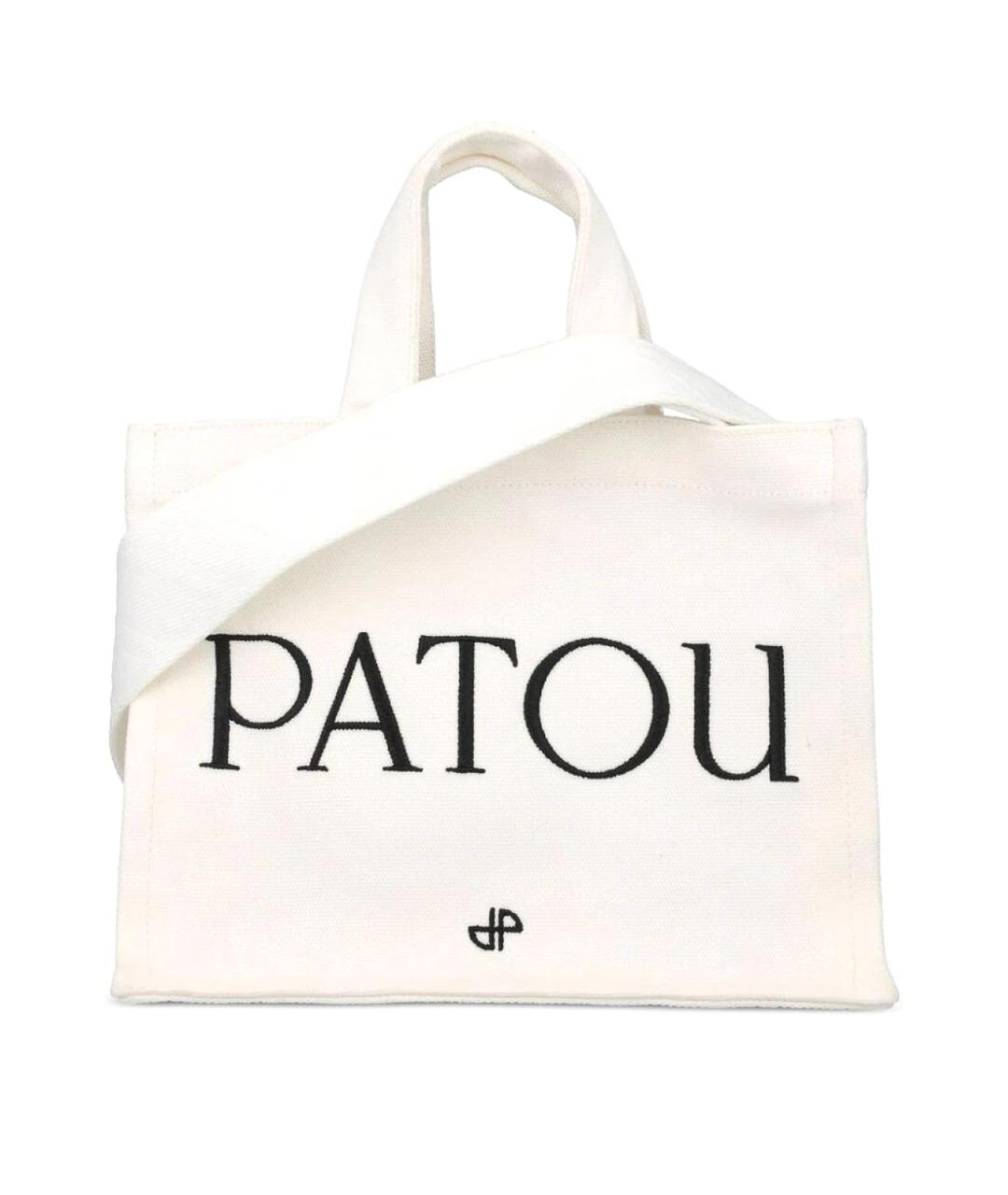 PATOU Белая хлопковая сумка тоут, фото 1