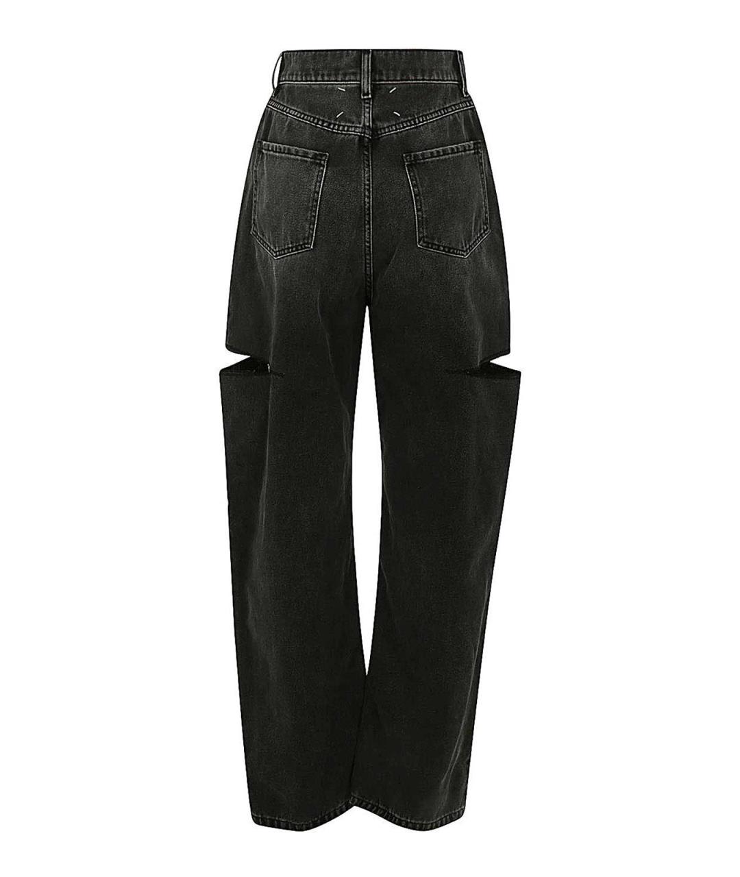 MAISON MARGIELA Черные хлопковые прямые джинсы, фото 2