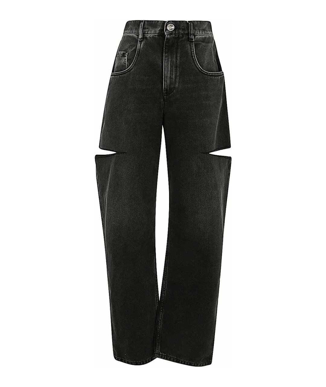 MAISON MARGIELA Черные хлопковые прямые джинсы, фото 1