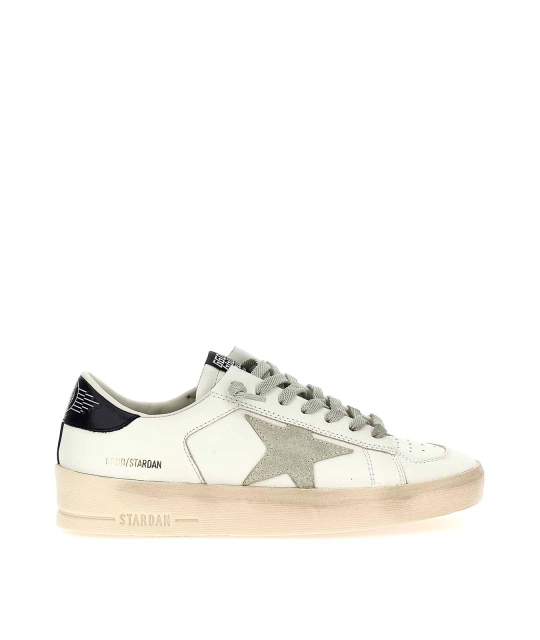 GOLDEN GOOSE Белые кожаные низкие кроссовки / кеды, фото 1