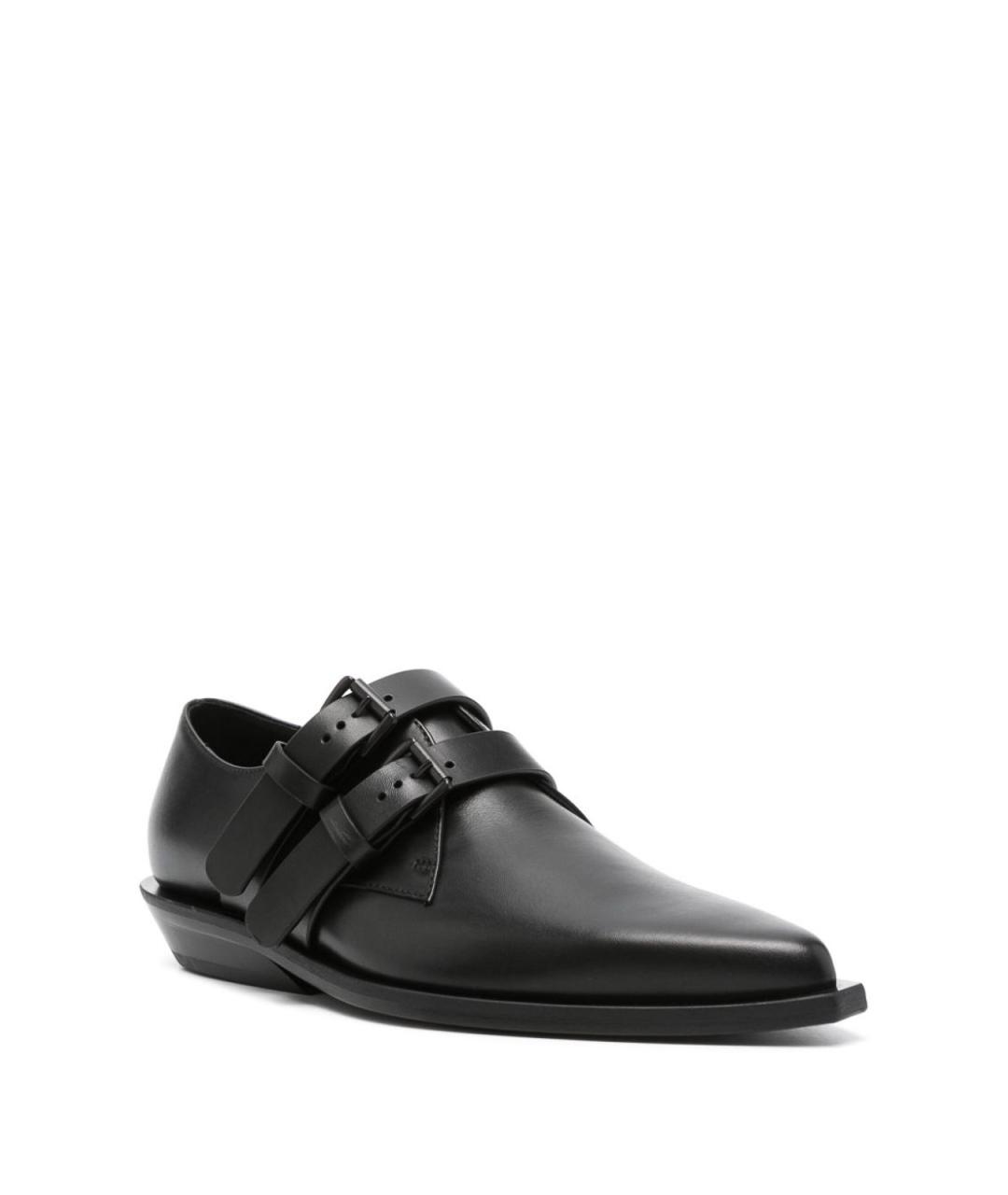 ANN DEMEULEMEESTER Черные кожаные туфли, фото 6