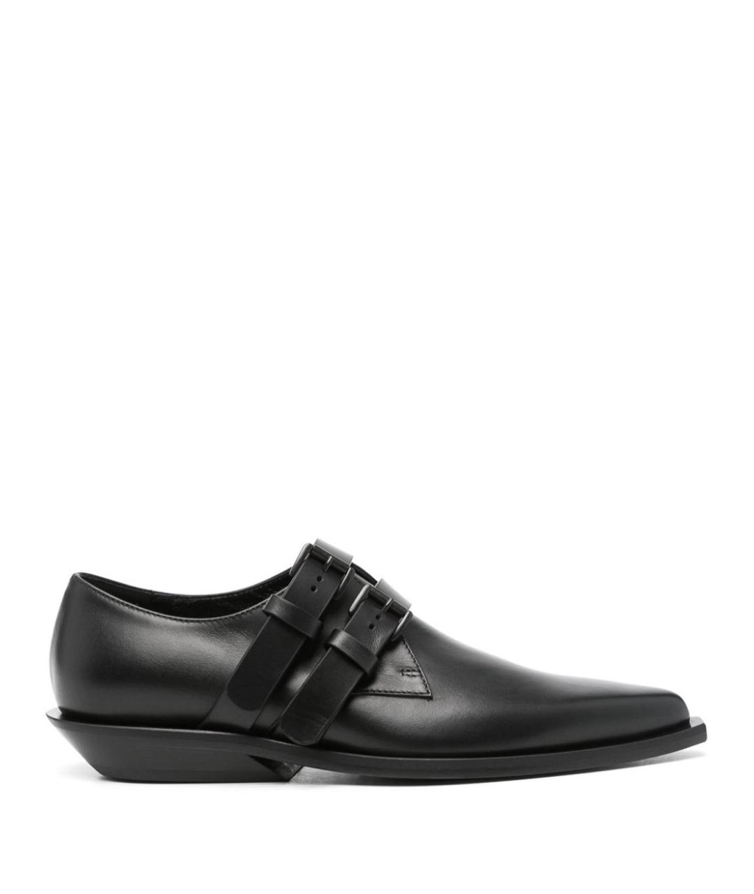 ANN DEMEULEMEESTER Черные кожаные туфли, фото 4