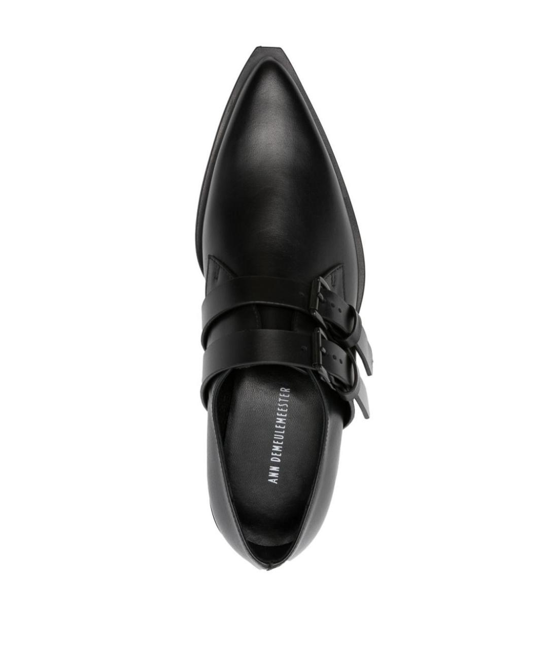 ANN DEMEULEMEESTER Черные кожаные туфли, фото 5