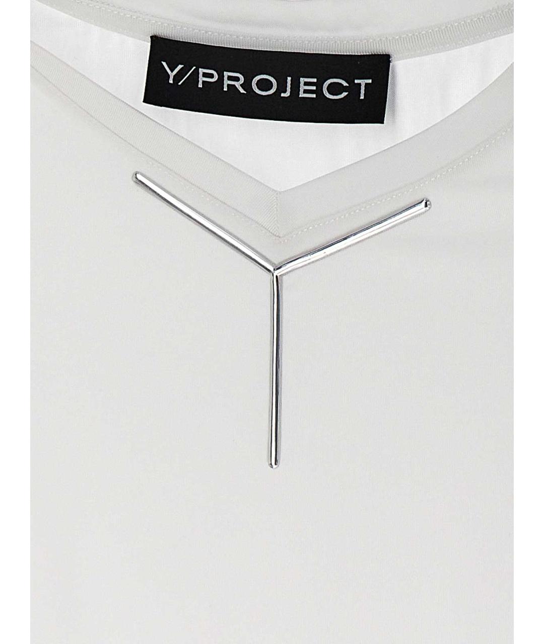 Y/PROJECT Белая вискозная футболка, фото 4