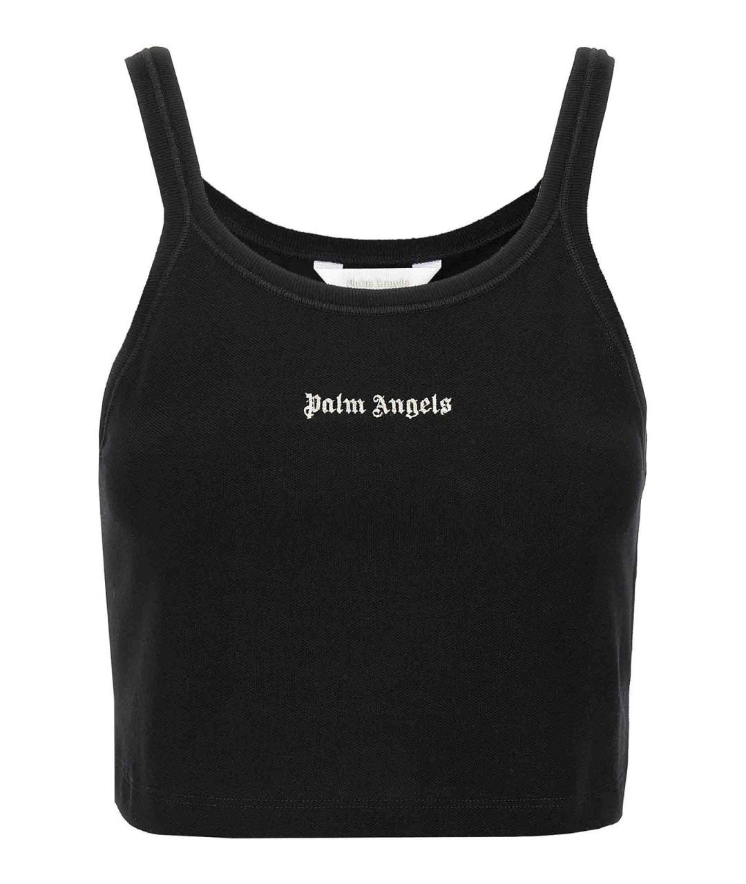 PALM ANGELS Черная хлопковая майка, фото 1