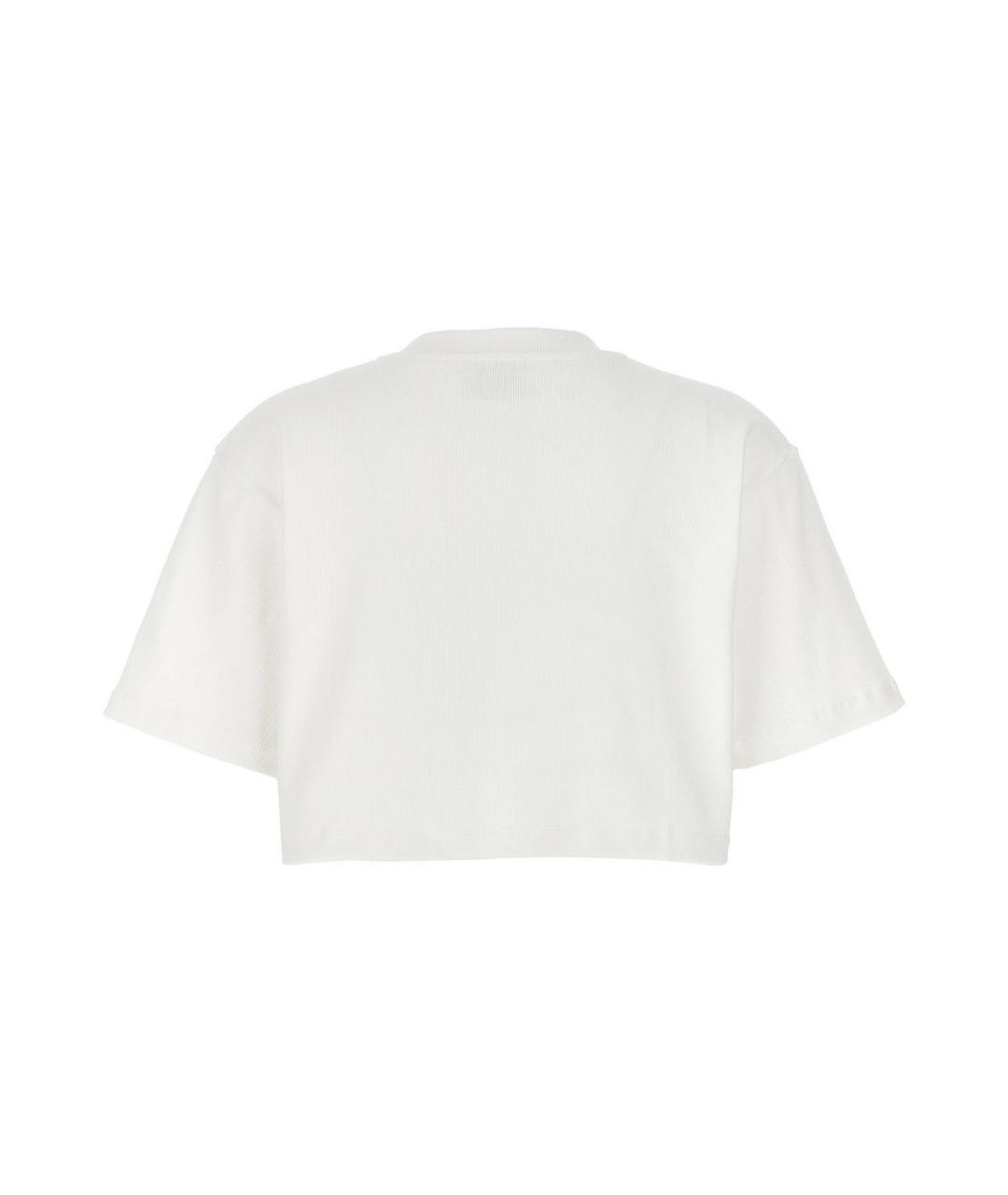 OFF-WHITE Белая хлопковая футболка, фото 2