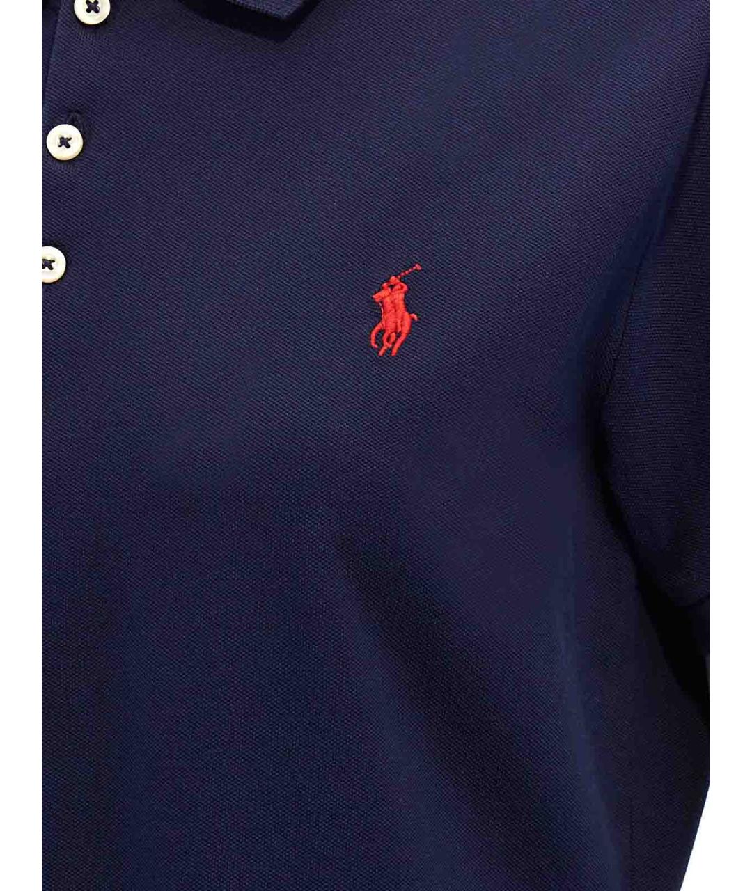 POLO RALPH LAUREN Синяя хлопковая футболка, фото 4