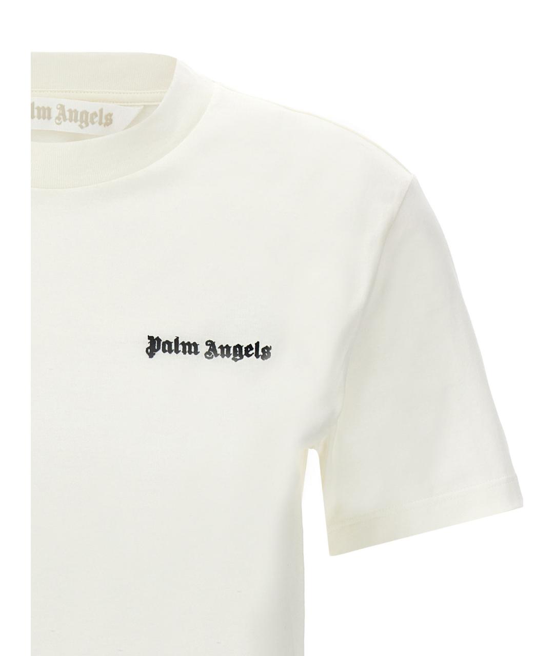 PALM ANGELS Белая хлопковая футболка, фото 3