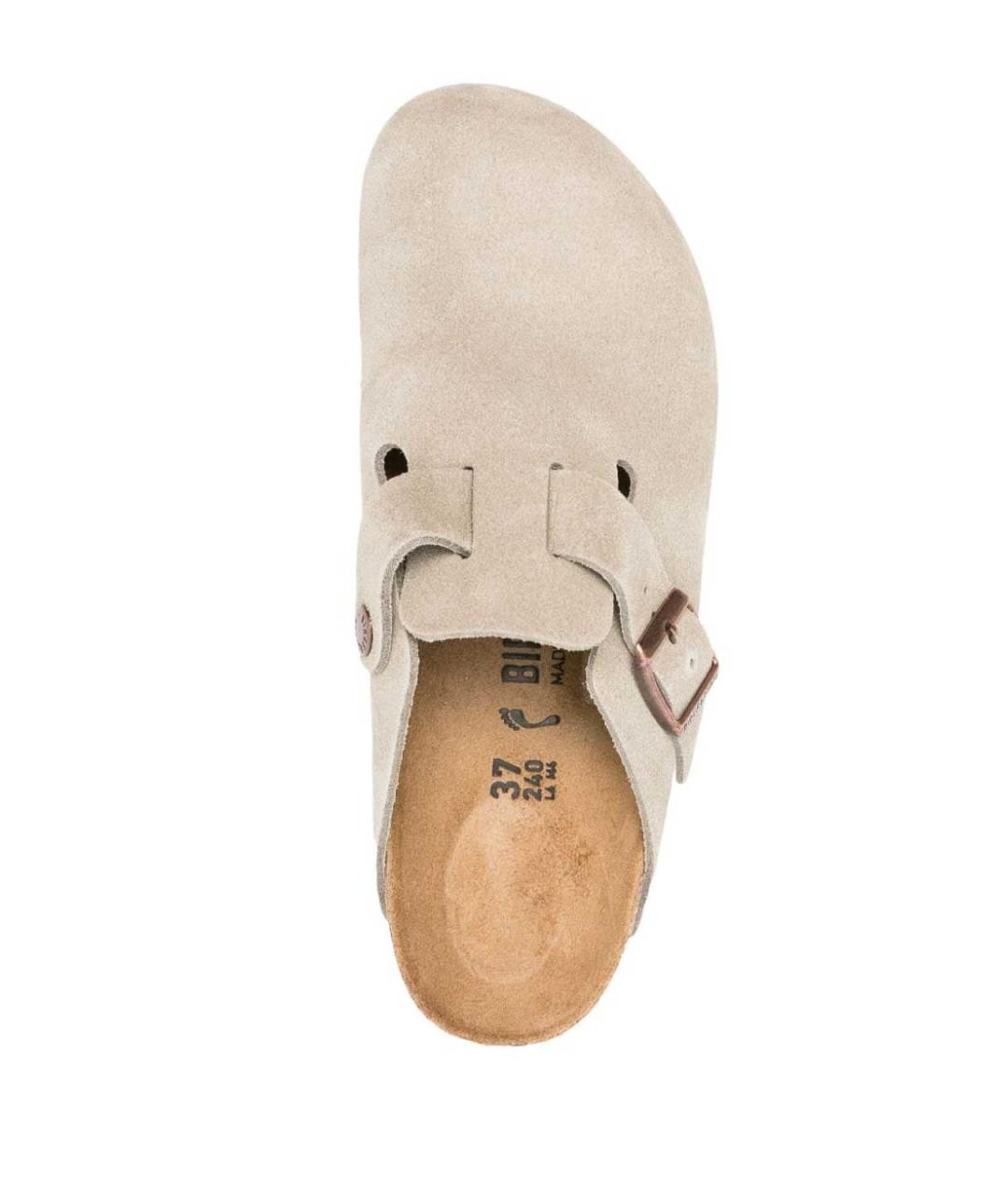 BIRKENSTOCK Бежевые замшевые мюли, фото 3