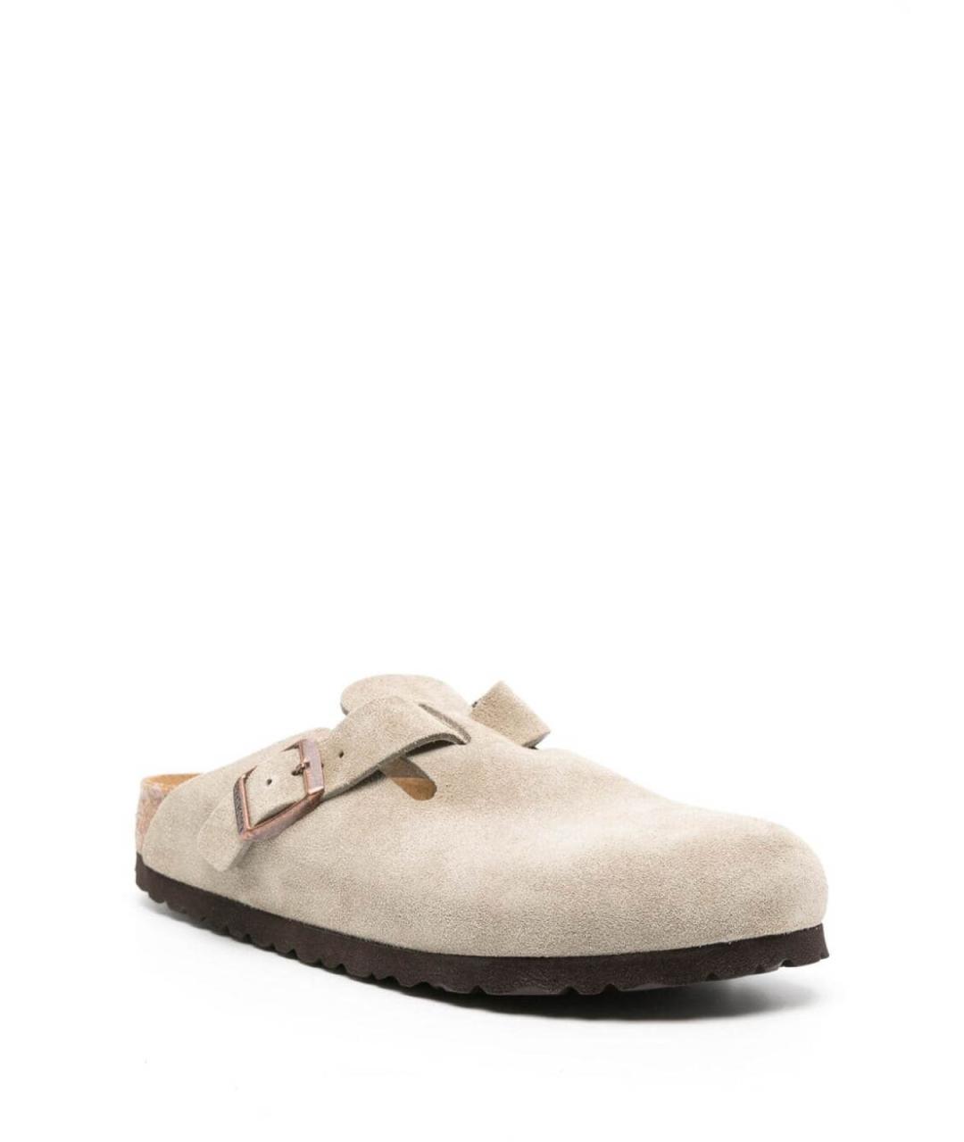 BIRKENSTOCK Бежевые замшевые мюли, фото 2