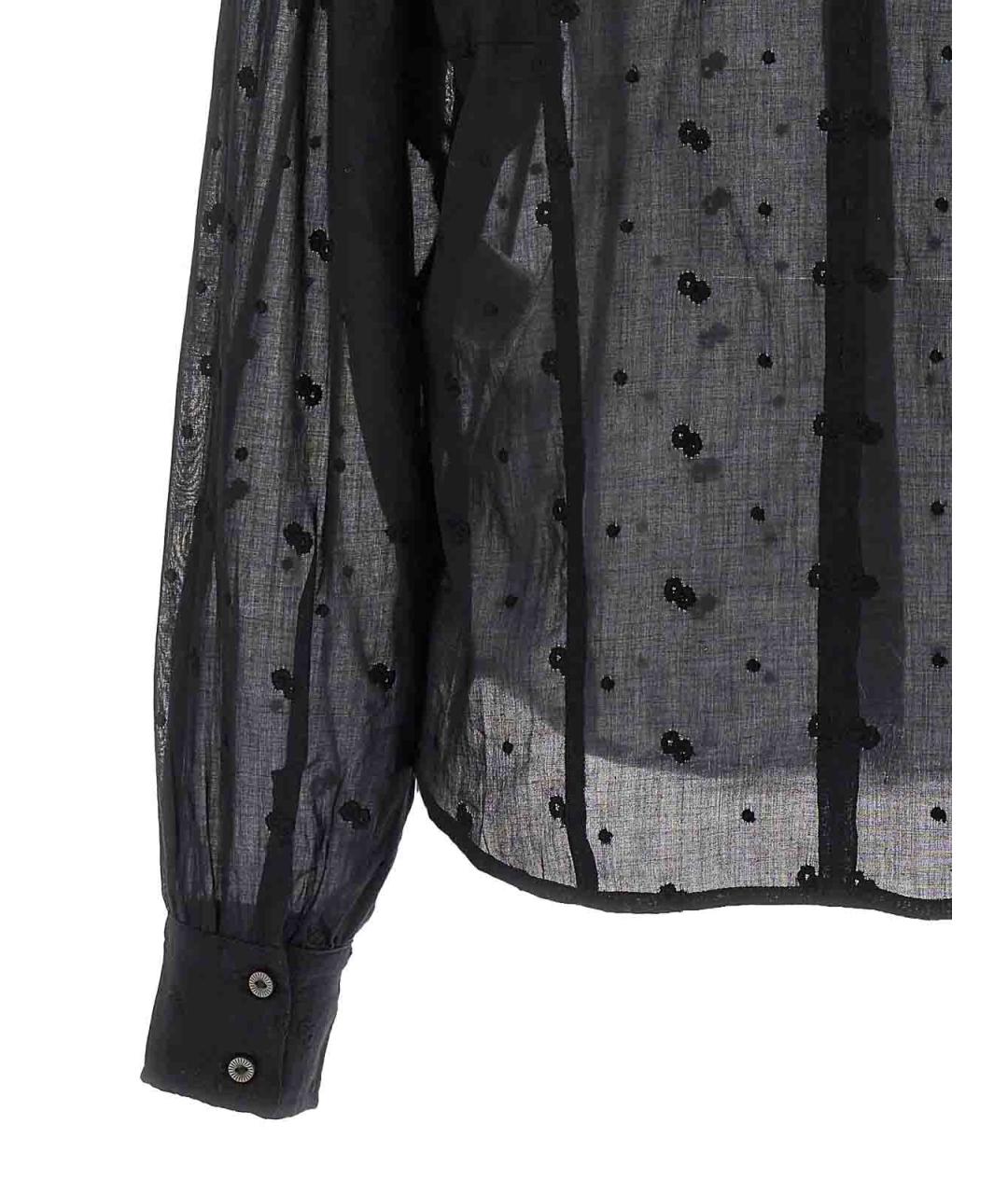ISABEL MARANT Черная хлопковая рубашка, фото 4