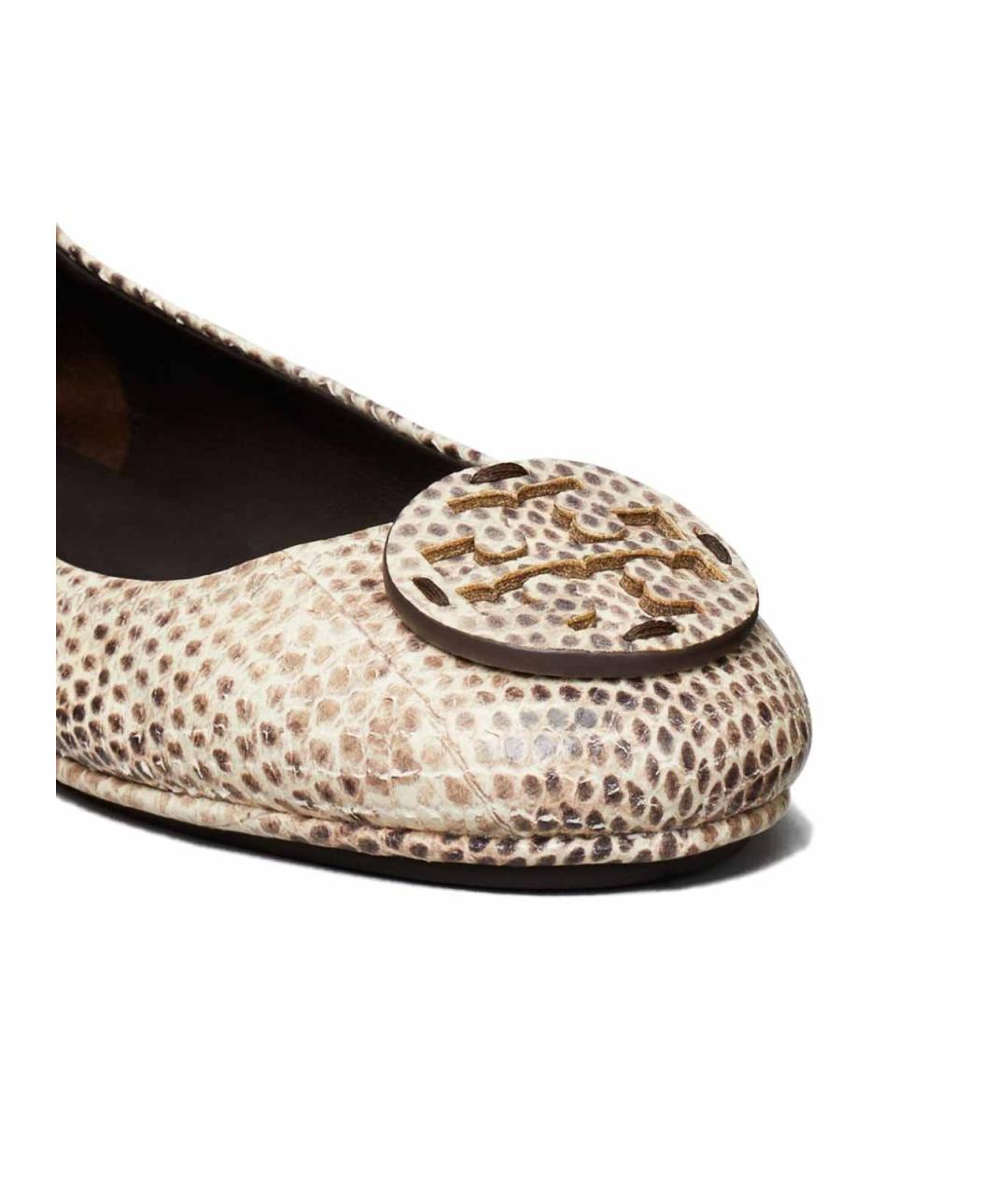 TORY BURCH Серые кожаные балетки, фото 2
