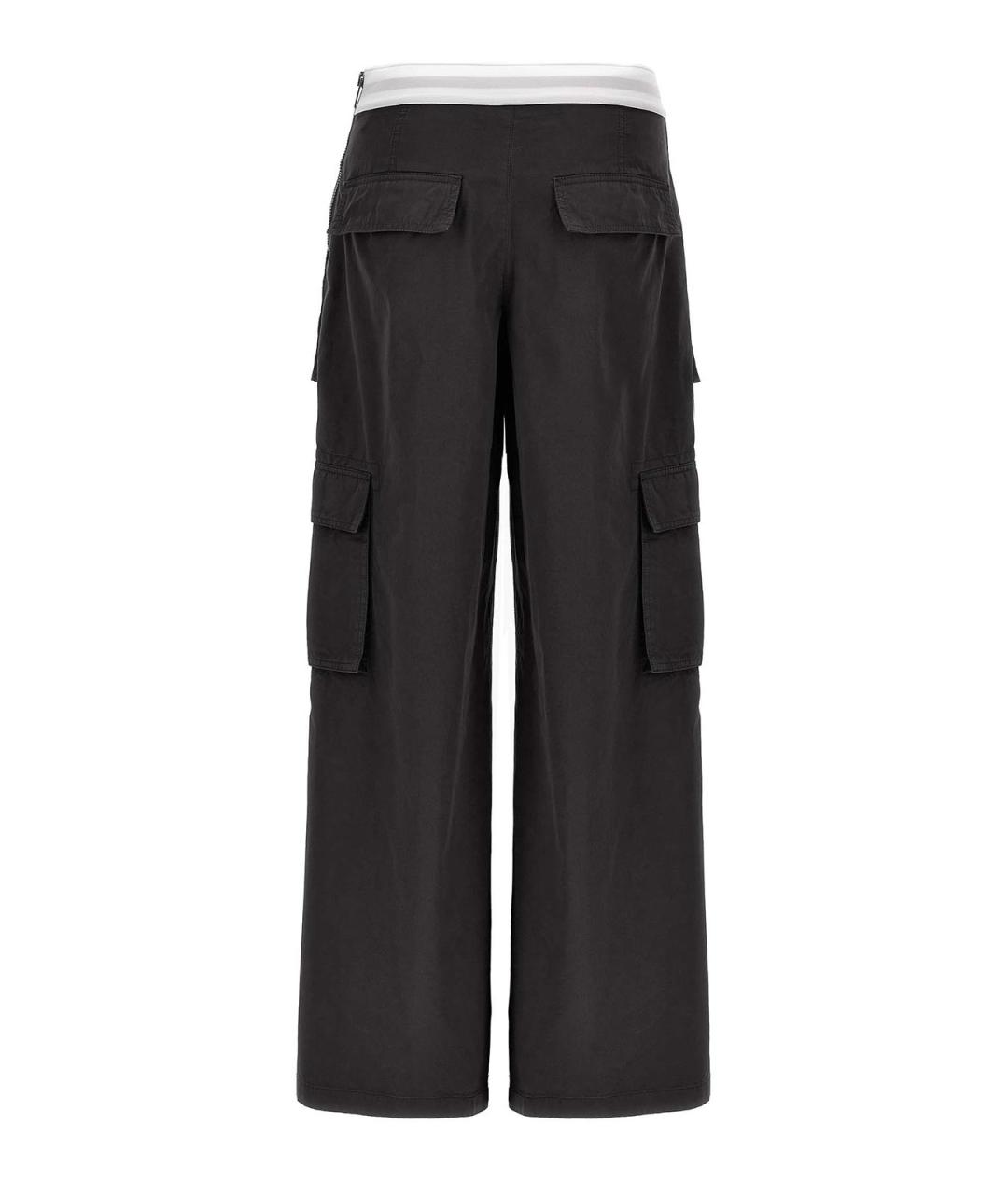 ALEXANDER WANG Серые хлопковые прямые брюки, фото 2