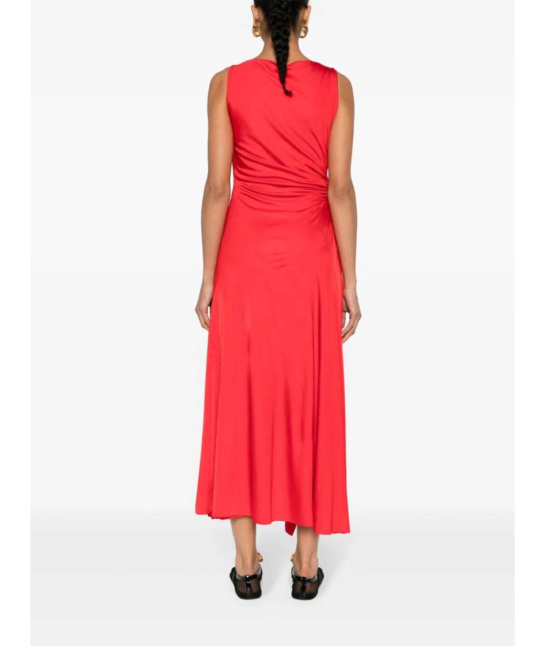 LANVIN Красное вискозное платье, фото 4