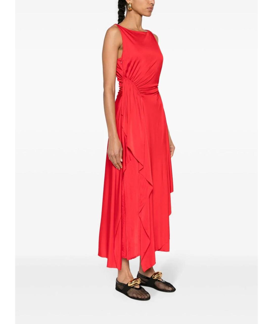 LANVIN Красное вискозное платье, фото 2