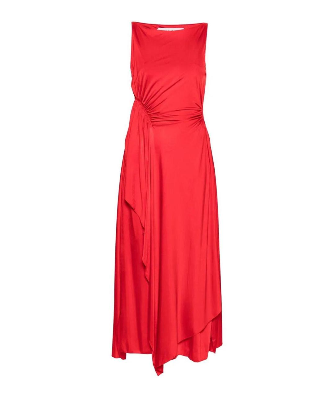 LANVIN Красное вискозное платье, фото 1