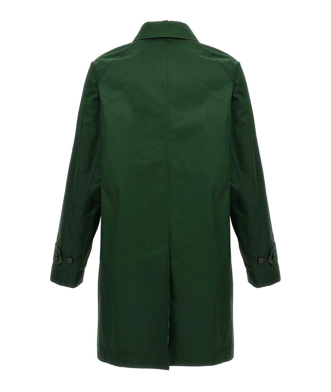 BURBERRY Зеленое хлопковое пальто, фото 2