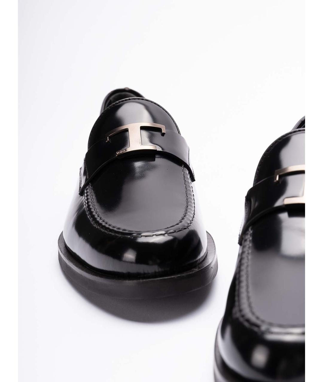 TOD'S Черные кожаные лоферы, фото 5