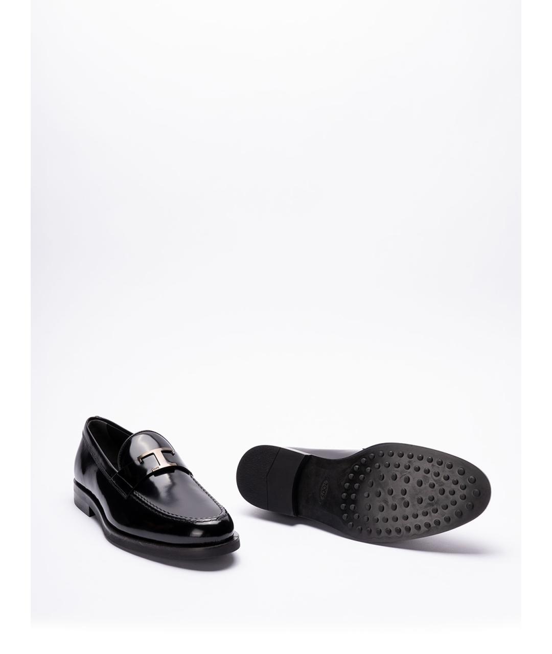 TOD'S Черные кожаные лоферы, фото 4